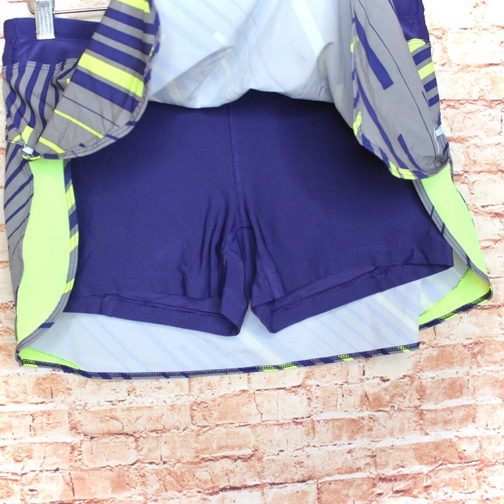 Nike | Dri - Fit Neon/Purple Tennis Skort - Picture 4 of 10